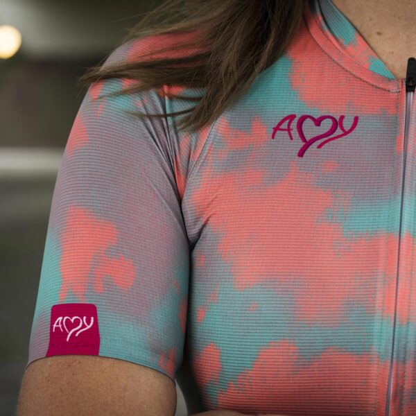 Tie dye cycling jersey women amy pieters