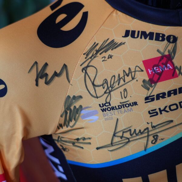 Jumbo visma jersey with signatures
